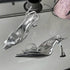 New Design Splicing Rivet Buckle Strap Women Pumps Thin High Heels Pointed Toe Stripper Elegant Party Shoes - Touchy Style