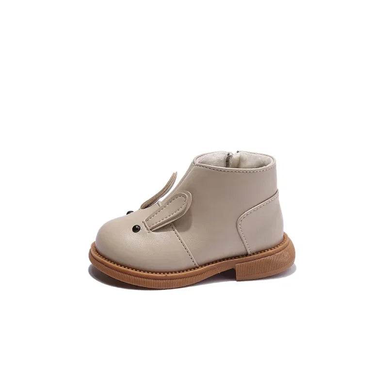 Cartoon Rabbit Baby Ankle Boots for Girls England Style Children Cute Bunny Winter Short Boots Low Heel Kids Girl Shoes G11073 - Touchy Style