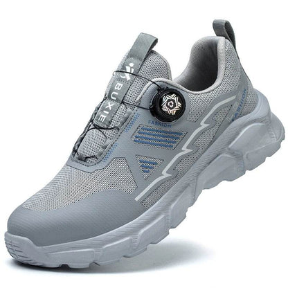 Rotating Button Men Shoes Security Sneakers Steel Toe Shoes Puncture-Proof work Shoes Anti-smash Sport Safety Shoes Protective - Touchy Style