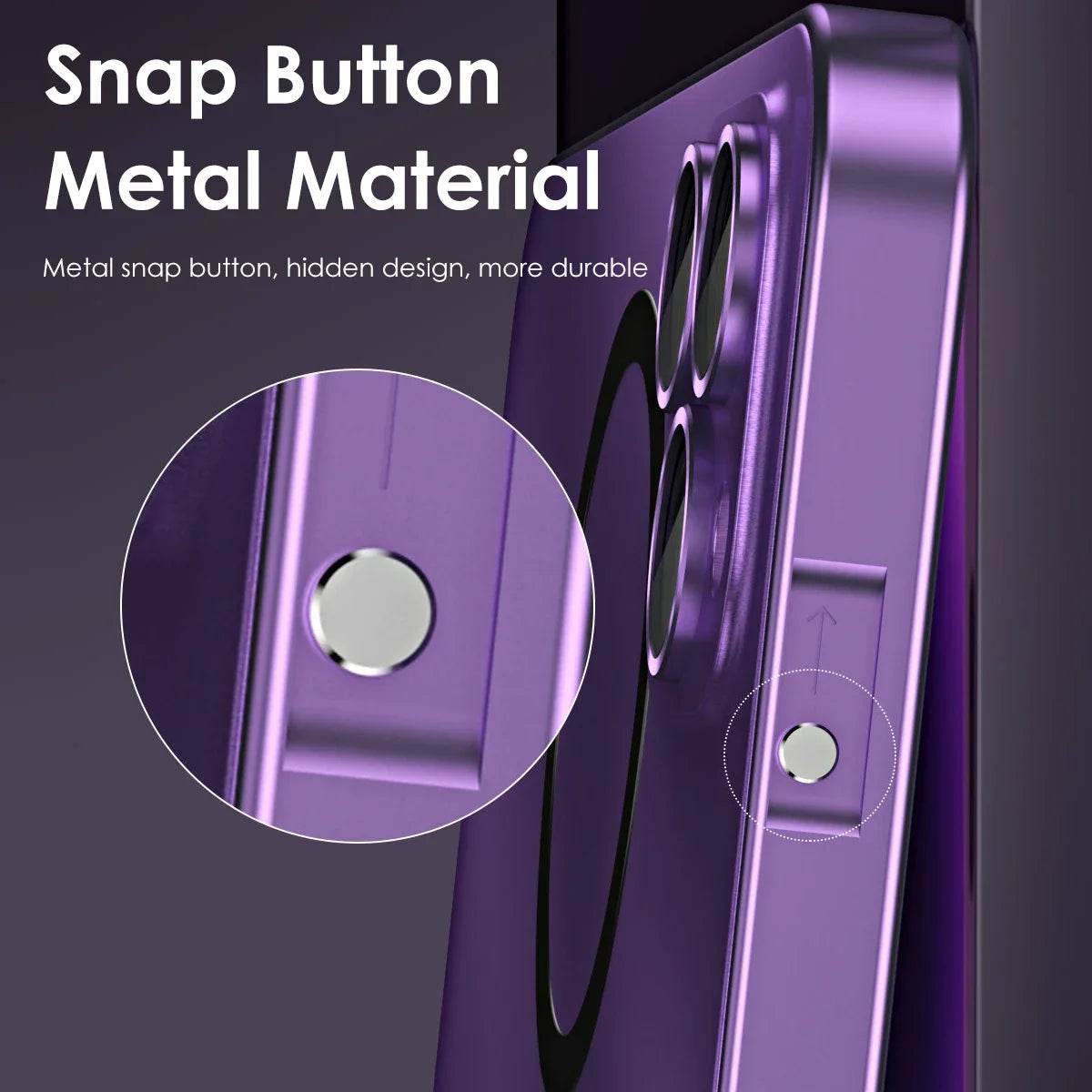 Metal Frame Phone Case For Iphone 13 12 14 15 16 Pro Max Plus Luxury Aluminum PC Back Panel Phone Cover For IPHON 15 16 Promax - Touchy Style