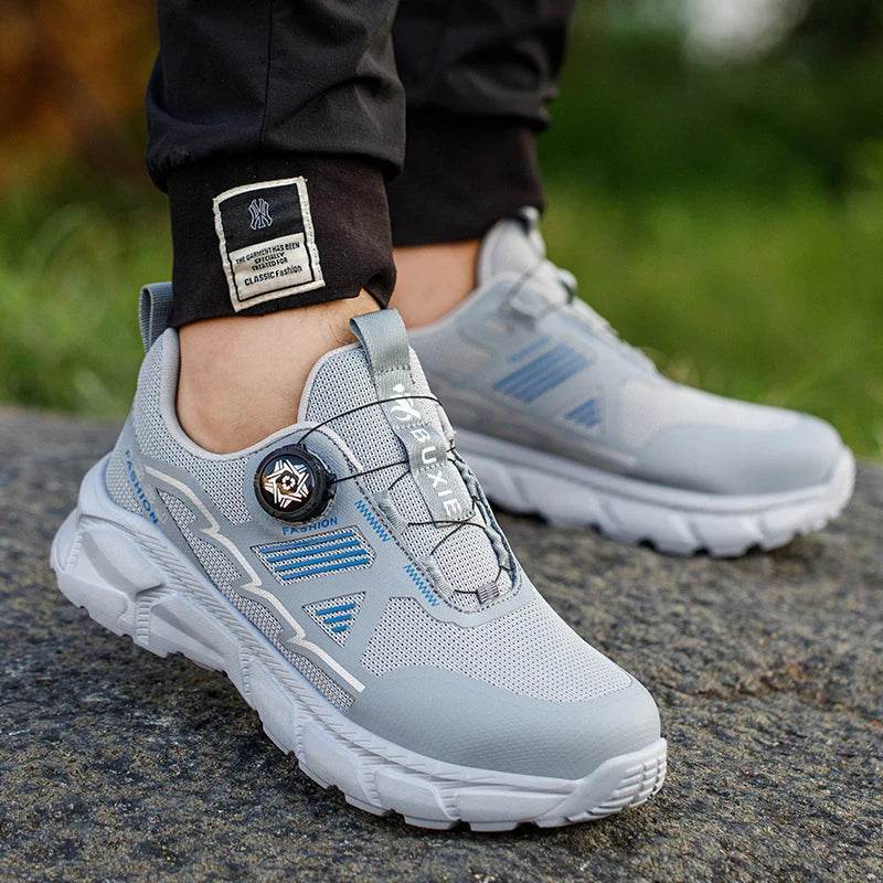 Rotating Button Men Shoes Security Sneakers Steel Toe Shoes Puncture-Proof work Shoes Anti-smash Sport Safety Shoes Protective - Touchy Style