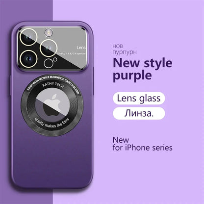 Luxury Matte Magnetic For Magsafe Cases For iPhone 15 14 12 11 13 Pro Max Plus Accessories Wireless Charge Lens Protector Cover