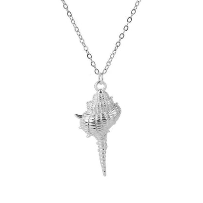 PANJBJ 925 Sterling Silver Conch Necklace For Women Irregular Texture Originality Versatile Jewelry Birthday Gift Dropshipping - Touchy Style