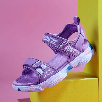 Summer Brand Non-slip Beach Shoes Children Sandals Girls Casual Shoes Kids Flowers Princess Flat Shoes Size 29-38 - Touchy Style