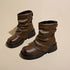 2024 Fall Fashion Boots Comfortable Mid-calf Boots Slim Leather shoes Versatile High Heel Boots socofy chaussures femmes - Touchy Style