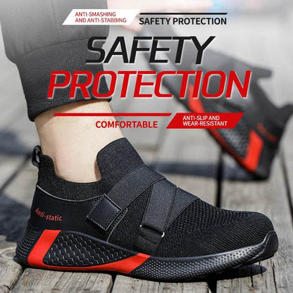 Lightweight Comfort Safety Shoes Men Steel Toe Work Shoes Sneakers Anti-smashing Steel Toe Shoes Indestructible Safety Boots - Touchy Style