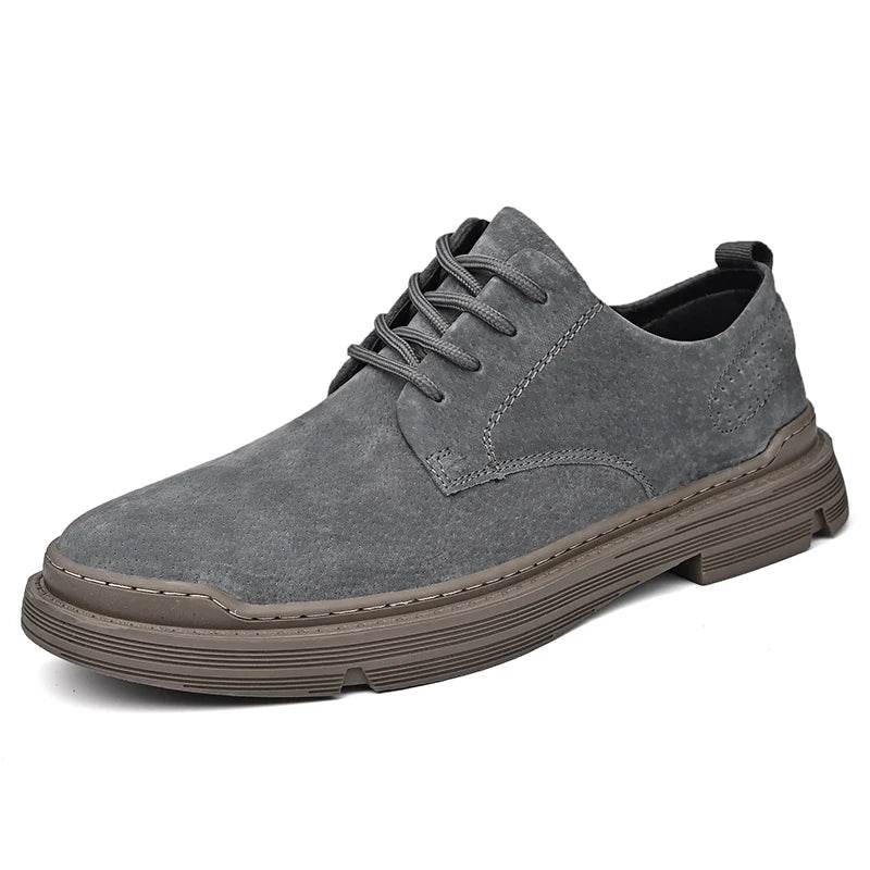 Retro Genuine Leather Men Shoes Casual Non Slip Wear Resistant Suede Leather Shoes Men Breathable Daily Business Shoe Hot Sale - Touchy Style