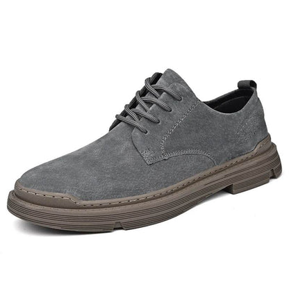 Retro Genuine Leather Men Shoes Casual Non Slip Wear Resistant Suede Leather Shoes Men Breathable Daily Business Shoe Hot Sale - Touchy Style