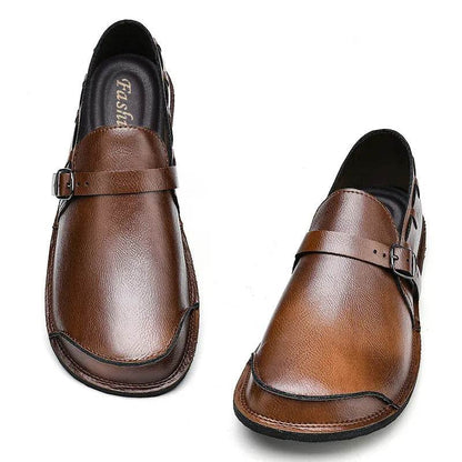 British Style Men Loafers Male Comfortable Dress Genuine Leather Men Casual Flats Non-Slip Mens Moccasins Classic Slip on Shoes - Touchy Style