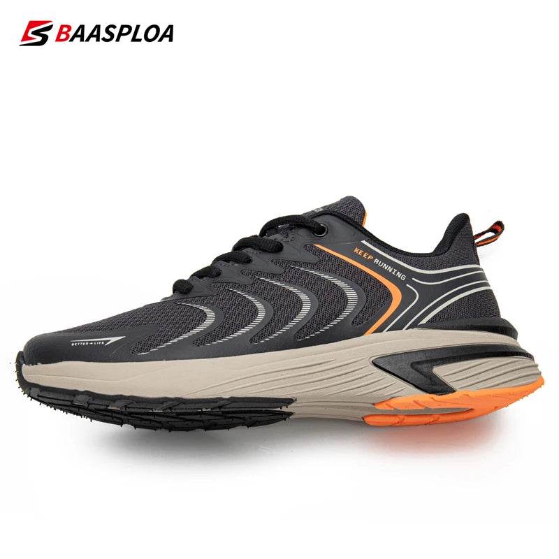 Baasploa Men Running Shoes Lightweight Sport Shoes Mesh Breathable Men Casual Walking Sneakers Non-Slip Outdoor Male Lace-Up - Touchy Style
