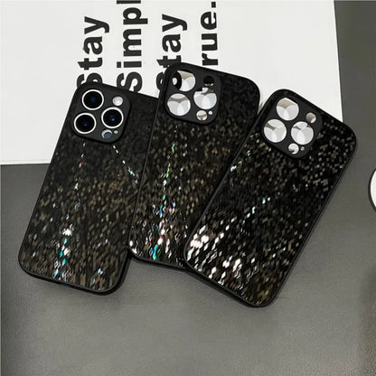 Glitter Bling Diamond Lattice Case For iPhone 11 12 13 14 15 16 Pro Max Camera Protection Shockproof Silicone Cover