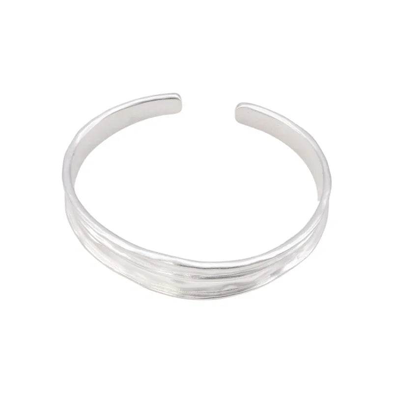 Bracelet Charm Jewelry - Silver Color Geometry Matte Finish - B3510 - Touchy Style