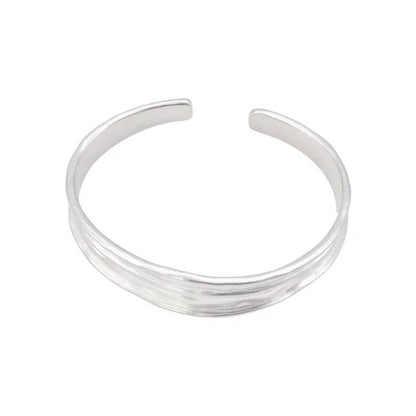 Bracelet Charm Jewelry - Silver Color Geometry Matte Finish - B3510 - Touchy Style