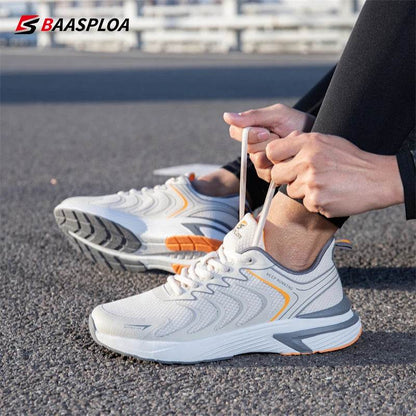 Baasploa Men Running Shoes Lightweight Sport Shoes Mesh Breathable Men Casual Walking Sneakers Non-Slip Outdoor Male Lace-Up - Touchy Style