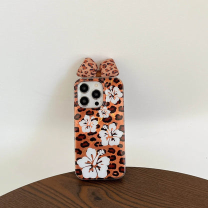 Cute Phone Cases For iPhone 16, 15, 14, 13 Pro Max - Flower Prints &amp; Bowknot Decoration Cover - PC9530 - Touchy Style