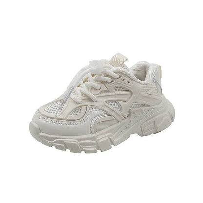 White Chunky Sneakers Children Platform Sport Shoes Girls 2024 Height Increase Shoes Boys Black Khaki Wedge Heels Sneaker F06174 - Touchy Style