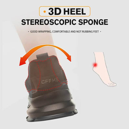2024 Lightweight Men Safety Shoes Steel Toe Cap work Sneakers Men Protective Shoes Anti-smash Anti-puncture Indestructible Shoes - Touchy Style