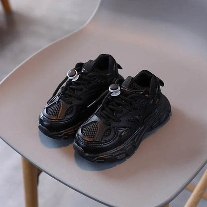 White Chunky Sneakers Children Platform Sport Shoes Girls 2024 Height Increase Shoes Boys Black Khaki Wedge Heels Sneaker F06174 - Touchy Style