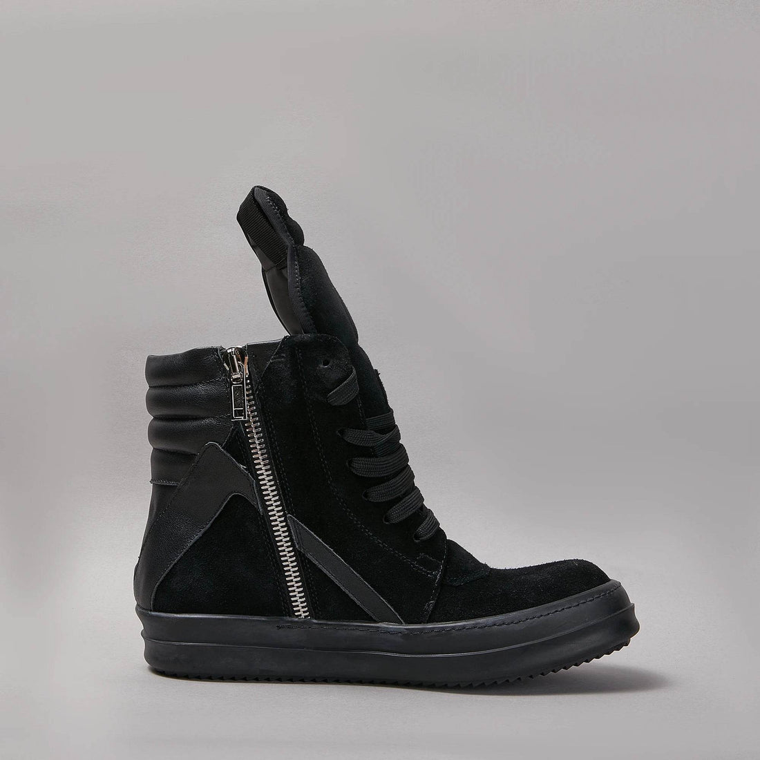 Brand Men Shoe Casual High Top Women Sneaker Quality Black Leather Geobasket Fashion Thick-sole Roman Zip Luxury Ankle Boot - Touchy Style