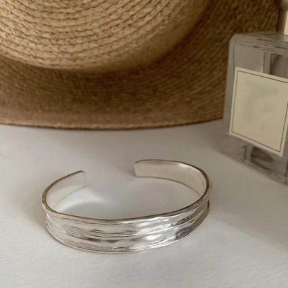 Bracelet Charm Jewelry - Silver Color Geometry Matte Finish - B3510 - Touchy Style