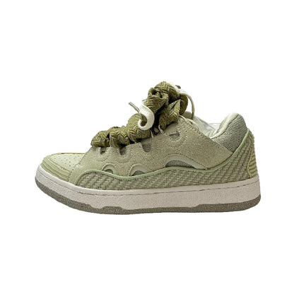 Thick-Soled Dad Shoes Men/women 2025 Summer Autumn Lace Up Clunky Sneaker Casual Skateboard Shoes Mixed Color Sport Shoes