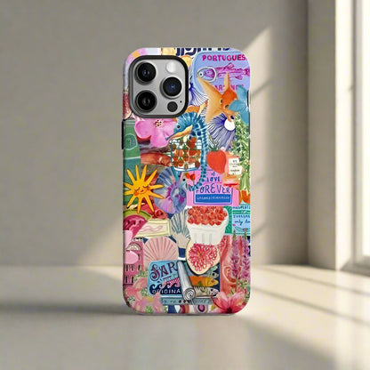 Cute Phone Cases For iPhone 16ProMax 15 14 13 12 11 PRO 11 Plus - Colorful Collage - Acrylic TPU Cover - IC5050 - Touchy Style