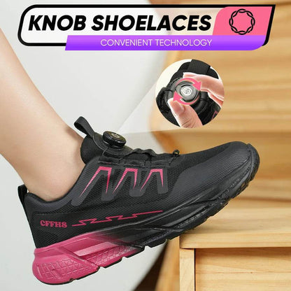Rotating Buttons Work Safety Shoes For Women Men Steel Toe Shoes Puncture-Proof Women Work Sneakers Lightweight Protective Shoes - Touchy Style