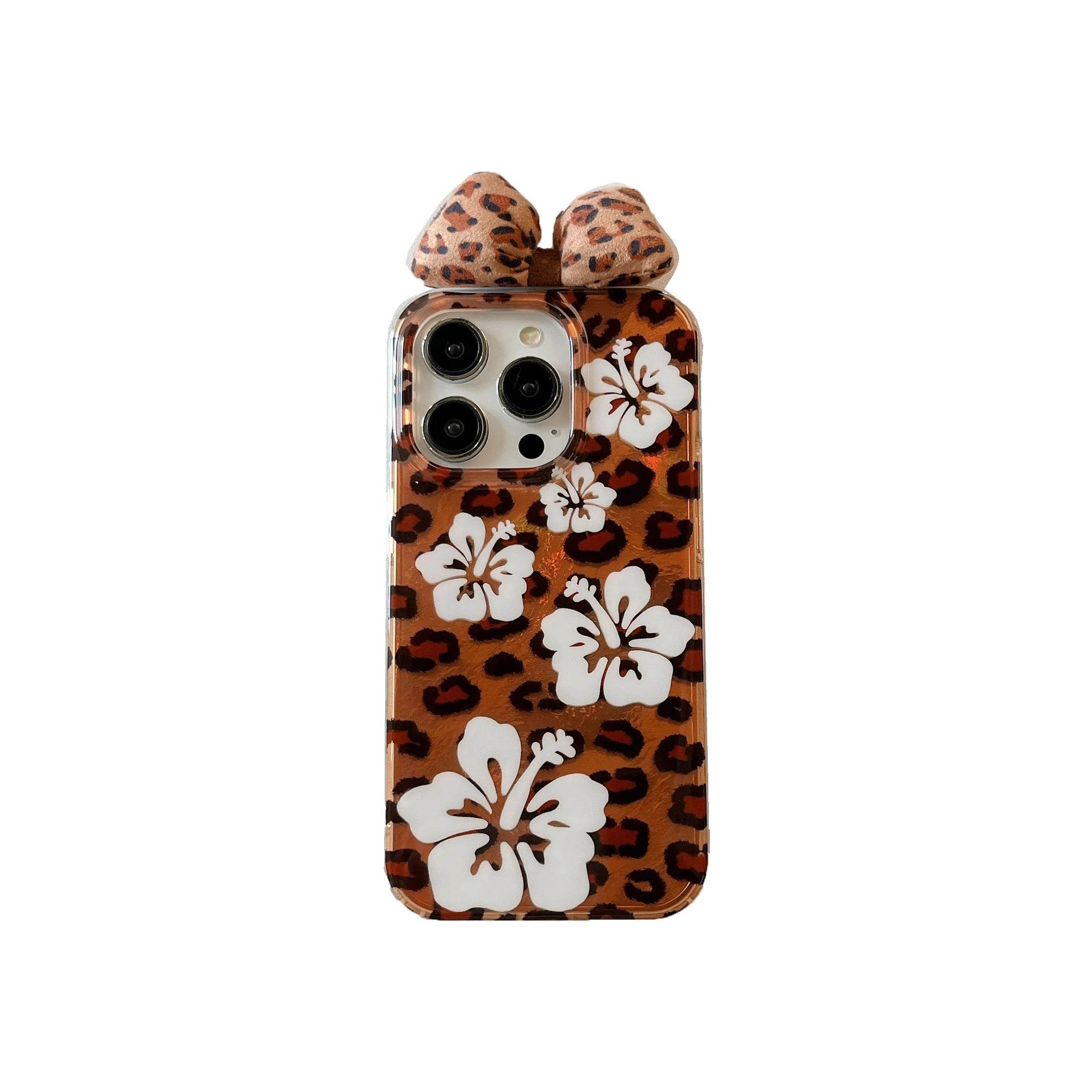 Cute Phone Cases For iPhone 16, 15, 14, 13 Pro Max - Flower Prints &amp; Bowknot Decoration Cover - PC9530 - Touchy Style