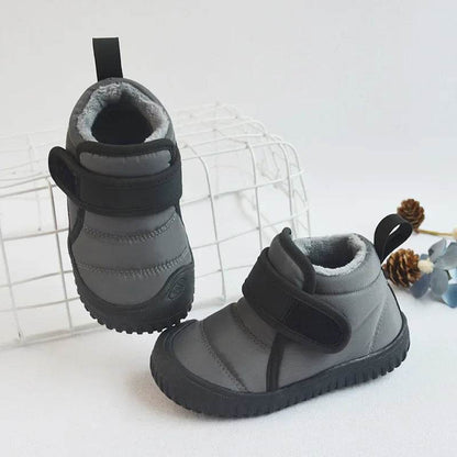 2024 Winter Kids Snow Boots Infant Baby Girl Shoes Cotton Plush Warm Toddler Sneakers Fashion Boys Short Boots Non-Slip E09292 - Touchy Style