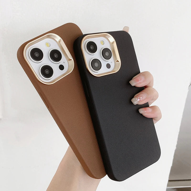 Luxury Liquid Silicone Phone Case For iPhone 11 12 13 14 15 16 Pro Max 16 Plus Soft Candy Color Leather Cases Shockproof Cover