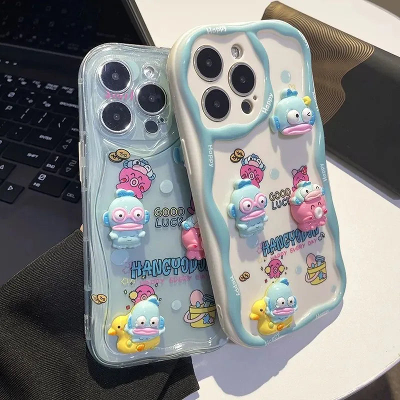 3D Funny Hangyodon Toy ACC Cartoon Wave Shell Soft Phone Case for Samsung Galaxy S25 S24 Ultra S23 Plus S22 S21 FE A31 A51 A30S