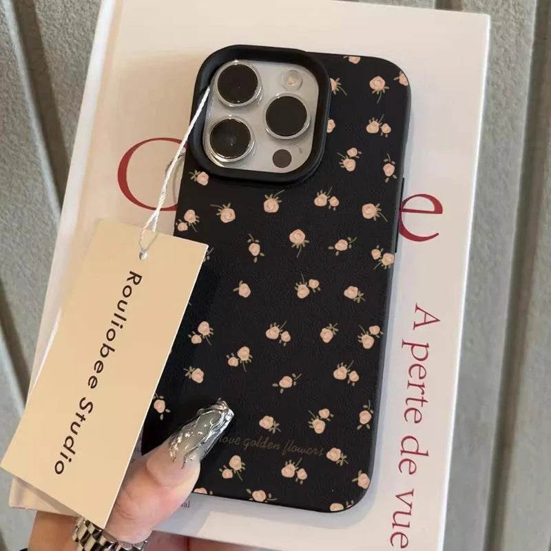 Cute Phone Cases For iPhone 16 Pro Max 15 14 13 12 11 - Flowers Lichee Pattern - Silicone Cover - Touchy Style