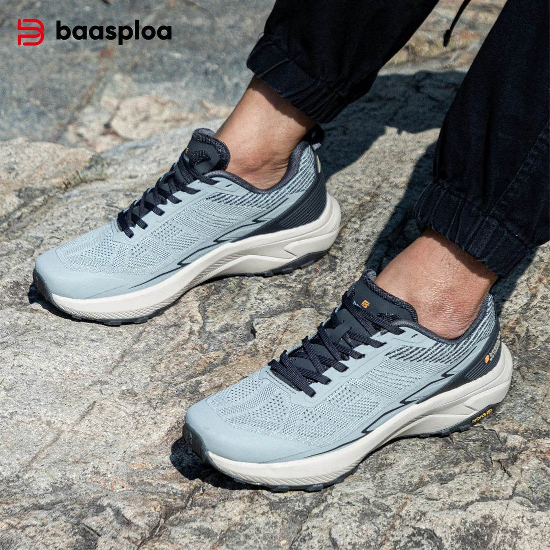 2024 New Baasploa Men Shoes Mesh Surface Breathable Outdoor Shoes Lightweight Comfortable Casual Non-slip Wear Shoes For Men - Touchy Style