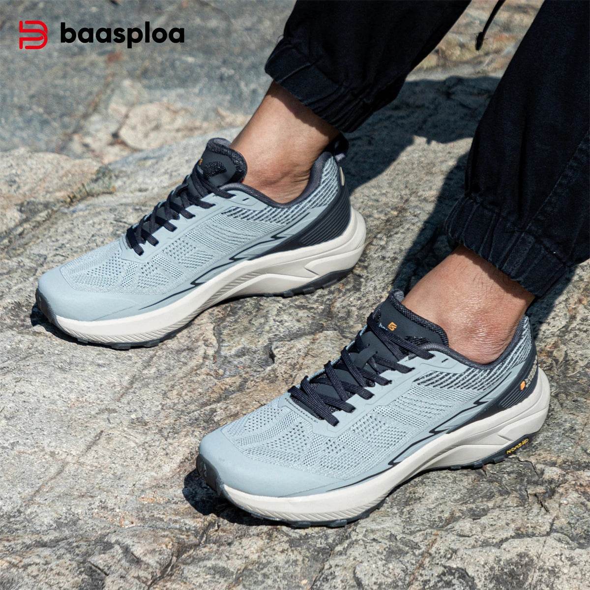 2024 New Baasploa Men Shoes Mesh Surface Breathable Outdoor Shoes Lightweight Comfortable Casual Non-slip Wear Shoes For Men - Touchy Style