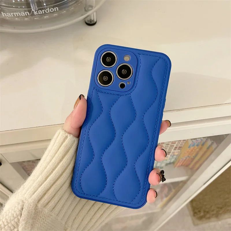 Cute Phone Cases for iPhone 11, 12, 13, 14, and 15 Pro Max models - Luxury Wavy Pattern - TSP193