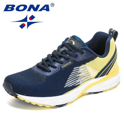 BONA New Popular Style Men Running Mesh Weaving Upper Sport Shoes ventilate Jogging Walking Sneakers Lace Up Free Shipping - Touchy Style