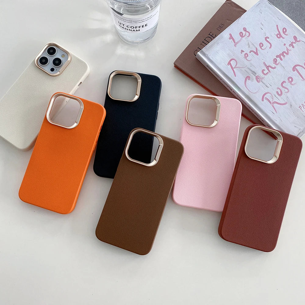 Luxury Liquid Silicone Phone Case For iPhone 11 12 13 14 15 16 Pro Max 16 Plus Soft Candy Color Leather Cases Shockproof Cover