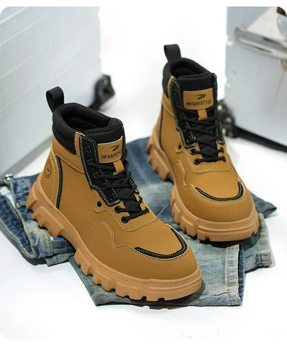Lightweight Men Boots Steel Toe Shoes Work Sneakers Safety Boots Men Anti Scalding Welding Boots Puncture-Proof Protective Shoes - Touchy Style