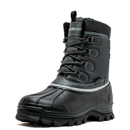 HOBIBEAR Mens Snow Boots Insulated Waterproof Winter Boots Outdoor Warm Lace Up Mid Calf Duck Boots - Touchy Style