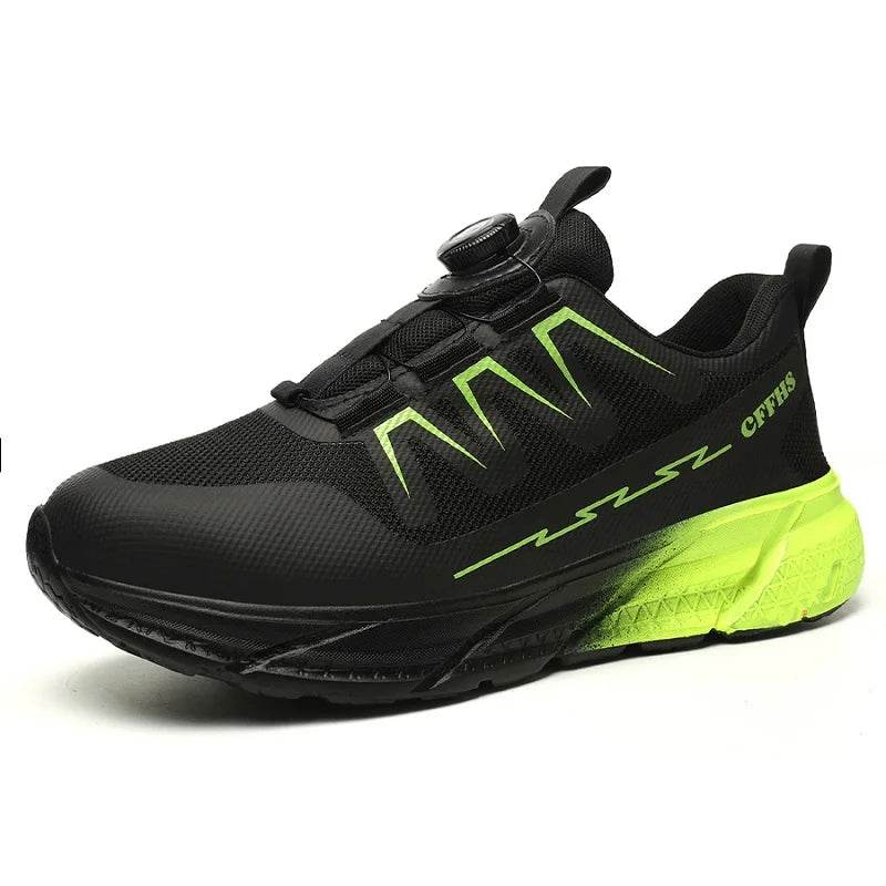 Rotating Buttons Work Safety Shoes For Women Men Steel Toe Shoes Puncture-Proof Women Work Sneakers Lightweight Protective Shoes - Touchy Style