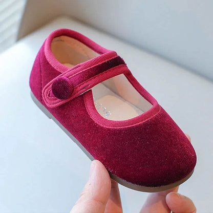 New Kids Leather Shoe Solid Color Versatile Princess Childrens Flats Fashion Causal Black School Girl Shoes Spring Autumn H04031 - Touchy Style