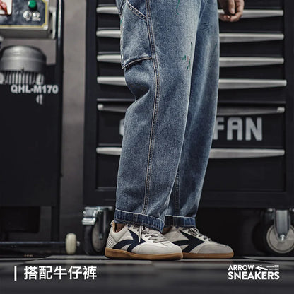 Maden Retro Jogging Shoes Classic Color-blocked Do Old Training Shoes Outdoor Low-top Sports Breathable Men&