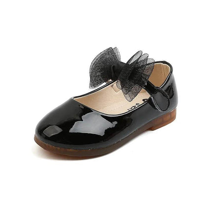 Kids Leather Girls Shoes Shining Shell Princess Shoes for Baby Party Wedding Children Lace Bow Spring Summer Dress Shoes F03111 - Touchy Style