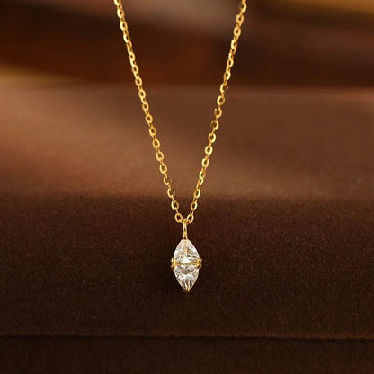 925 Sterling Silver Simple Water Drop Zircon Pendant Necklace for Women High Quality Exquisite Wedding Jewelry Accessories - Touchy Style