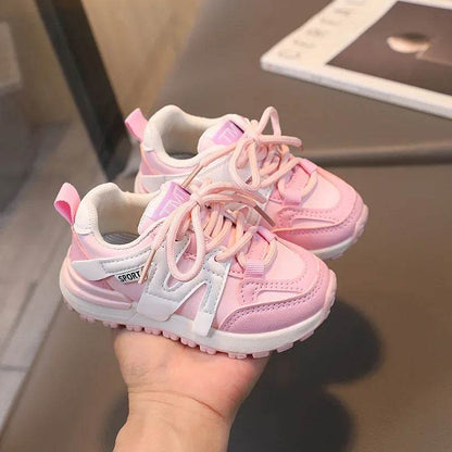 Children Shoes Platform Sneakers New Arrivals Casual Dad Sneaker for Girls Soft Bottom Leather Boys Running Shoes School G09183 - Touchy Style