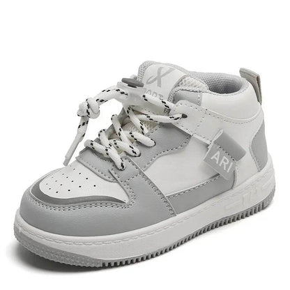 High Top Children Sneakers Anti-slippery Boys Basketball Shoes Flat Heel Super Cozy Girl Hiking Shoes Kids Platform Boots F08313 - Touchy Style
