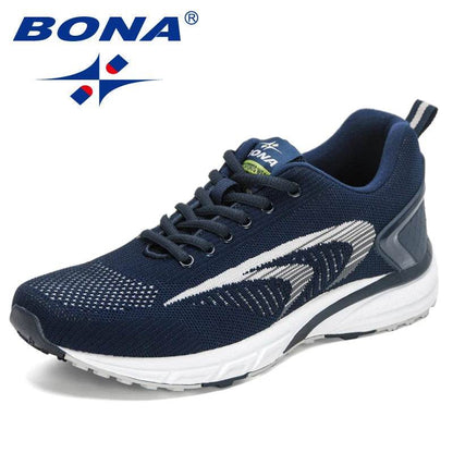 BONA New Arrival Outdoor Walking Comfortable Sneakers Lace Up Athletic Shoes For Men Popular Style Men Running Shoes - Touchy Style