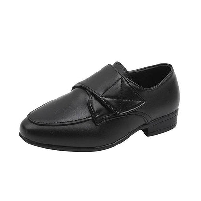 Kids Pointed Toe Wedding Party Leather Shoes Hook &amp; Loop Casual Boys Classic Versatile Low Heel Teens Loafers 2022 Spring New - Touchy Style