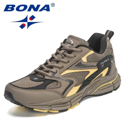BONA 2023 New Designers ActionMen Non-slip Man Jogging Shoes Athletic Training Sneakers Leather Running Shoes Mansculino Trend - Touchy Style