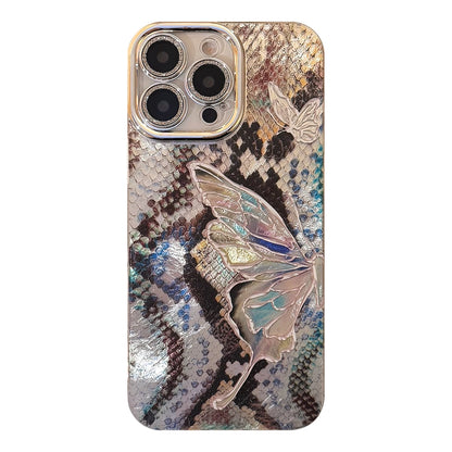 Korean Cute 3D Plating Love Heart Phone Case For iPhone 16 15 13 12 11 Pro Max 14 Plus Lens Protective Cover